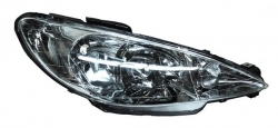 Faro Peugeot 206 2001-2009 Liso Doble As Tyc Der