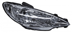 Faro Peugeot 206 2001-2009 Liso Un As Tyc Der
