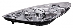Faro Peugeot 207 2008 2009 2010 2011 2012 2013 Fondo Cromado Tyc Izq