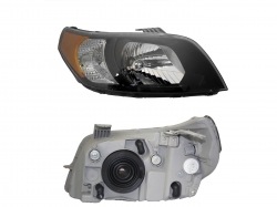 Faro Der F/Negro C/Mica Ambar Chevrolet Aveo 2012 2017