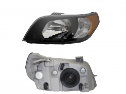 Faro Izq F/Negro C/Mica Ambar Chevrolet Aveo 2012 2017