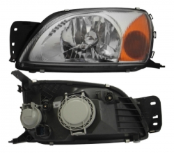 Faro Izq F/Cromado C/Mica Ambar (Sedan/H-Back) Ford Fiesta 2014 2019