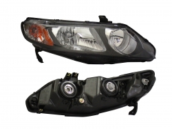 Faro Der F/Negro C/Mica Ambar 4Ptas Honda Civic Sedan Hybrido 2006 2011