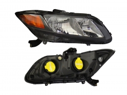 Faro Der F/Negro C/Mica Ambar 2-4Ptas Honda Civic Sedan/Coupe 2012 2012