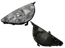 Faro Izq Fondo Cromado Honda Fit 2006 2008