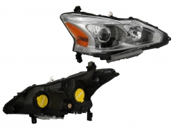 Faro Der F/Cromado C/Lupa C/Cuarto Ambar Halogeno Nissan Altima 2013 2016