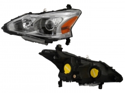 Faro Izq F/Cromado C/Lupa C/Cuarto Ambar Halogeno Nissan Altima 2013 2016
