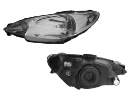 Faro Izq F/Cromado Liso Un As Peugeot Pg-206 2001 2009