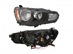 Faro Der F/Negro C/Mica Ambar Mitsubishi Lancer 2008 2016