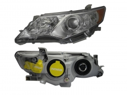 Faro Izq F/Cromado C/Lupa C/Mica Ambar Toyota Camry 2012 2014