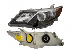 Faro Izq F/Negro C/Lupa C/Mica Ambar Toyota Camry 2012 2014