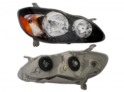 Faro Der F/Negro C/Mica Ambar Toyota Corolla 2005 2008