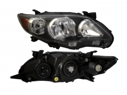 Faro Der F/Negro C/Mica Ambar Toyota Corolla 2011 2013