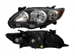 Faro Izq F/Negro C/Mica Ambar Toyota Corolla 2011 2013