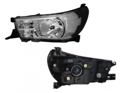 Faro Izq F/Cromado S/Motor (Sencilla 21-22/Lujo) Toyota Hilux 2/4Wd 2016 2020