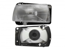 Faro Der F/Cromado C/Base Metal Vidrio Rayado Volkswagen Jetta A2 1987 1992