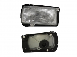 Faro Der F/Cromado C/Base Plastico Vidrio Rayado Volkswagen Jetta A2 1987 1992