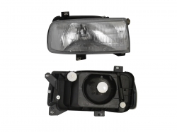 Faro Izq F/Cromado C/Base Plastico Vidrio Rayado Volkswagen Jetta A3 1993 1998