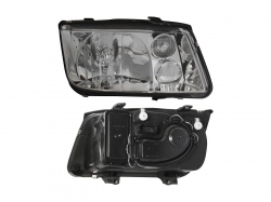 Faro Der F/Cromado S/Lupa C/Cuarto Blanco Volkswagen Jetta A4 1999 2007