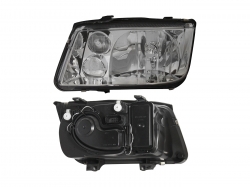 Faro Izq F/Cromado S/Lupa C/Cuarto Blanco Volkswagen Jetta A4 1999 2007