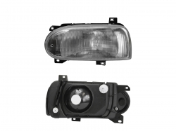 Faro Izq F/Cromado C/Base Plastico Vidrio Rayado Volkswagen Golf A3 1993 1998