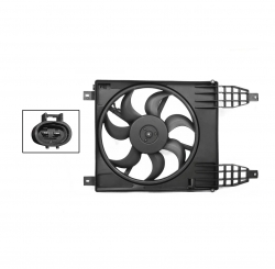 Motoventilador Completo C/S Aire C/Tolva S/Res 2Pin Chevrolet Aveo 1.6L 2010 2017