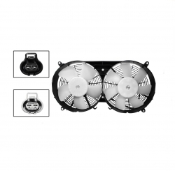 Motoventilador Completo C/Aire C/Tolva 2Pin (2Motor/2Aspa) Toyota Hiace 2.7L 2005 2019