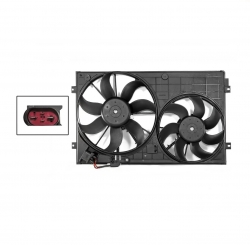 Motoventilador Completo C/Aire C/Tolva 2-4Pin (2Aspas) Volkswagen Bora 1.9L Diesel 2006 2010