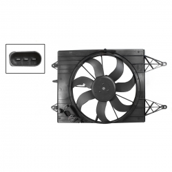 Motoventilador Completo C/Aire C/Tolva C/Res 3Pin (Saveiro 10-23) Volkswagen Gol 1.6L 2008 2021