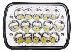 Faro Universal 6052 Cuadrado Grande Alta/ Baja Leds 1 Pieza Ecocn 725