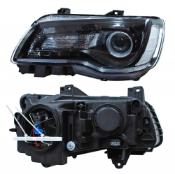 Par De Faros Chrysler 300 2015-2016 Fondo Negro Ty