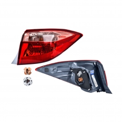 Calavera Derecha Toyota Corolla Exterior Rosa/Roja 2019 Depo