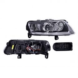 Faro Derecho Audi A6 C/Lupa Fondo Negro P/Xenon 2010 Depo