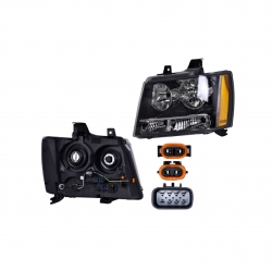 Faro Izquierdo Chevrolet Suburban Fondo Negro 2013 2014 Depo