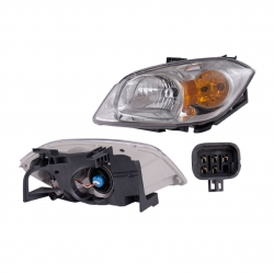 Faro Izq Chevrolet Cobalt Lt C/Base Fondo Cromado 2010 Depo
