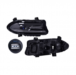 Faro Der Dodge Charger Hir2 C/Lupa Azul C/Leds 2016 Depo