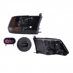 Faro Derecho Dodge Ram Fondo Negro 2017 2018 Depo