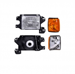 Faro Der Ford F-250 Filo Negro C/Cuarto 1990 1991 Depo