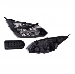 Faro Der Ford Transit Custom C/Motor F/Negro 2016 2017 Depo