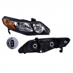 Faro Der Honda Civic Sedan P/Halogeno 2009 Depo