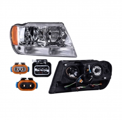 Faro Der Jeep Grand Cherokee F/Cromo Cuarto Blanco 2004 Depo