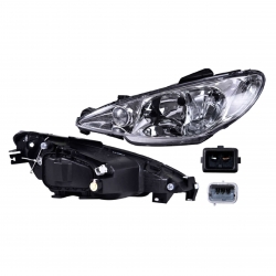 Faro Izquierdo Peugeot 206 Doble As Liso 2009 Depo