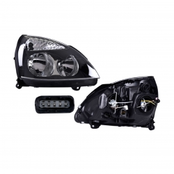 Faro Derecho Renault Clio F/Negro P/Halogeno 2004 Depo