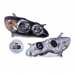 Faro Derecho Toyota Corolla F/Negro 2005 2006 2007 2008 Depo