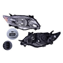 Faro Derecho Toyota Corolla F/Negro 2009 2010 Depo