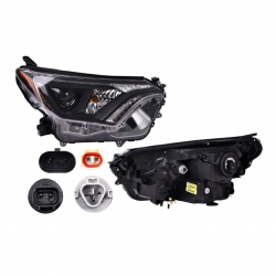 Faro Derecho Toyota Rav4 Filo Negro P/Halogeno 2018 Depo