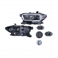 Faro Izq Toyota Tacoma Aro De Lupa Cromado/Negro 2023 Depo