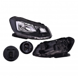 Faro Derecho Volkswagen Gol Filo Int Negro 2017 2018 Depo