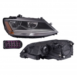 Faro Der Vw Jetta Bicentenario C/Luz De Dia 2017 2018 Depo