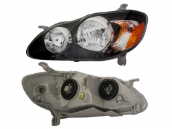 Par Faros Corolla 2005-2006-2007-2008 F/Negro Mic/Ambar Opt